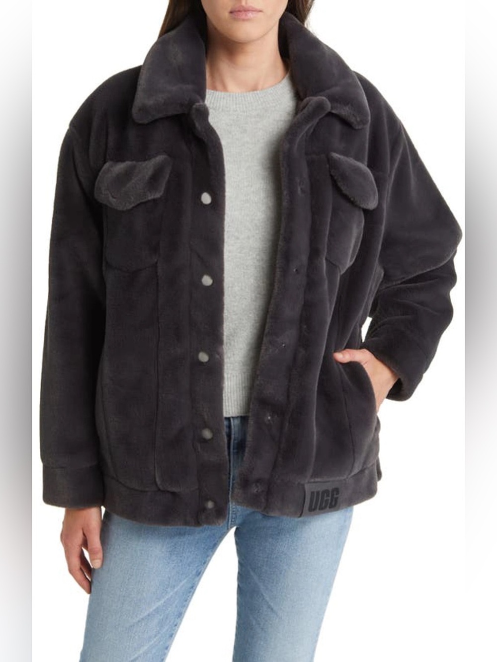 UGG Frankie Faux Fur Trucker Jacket